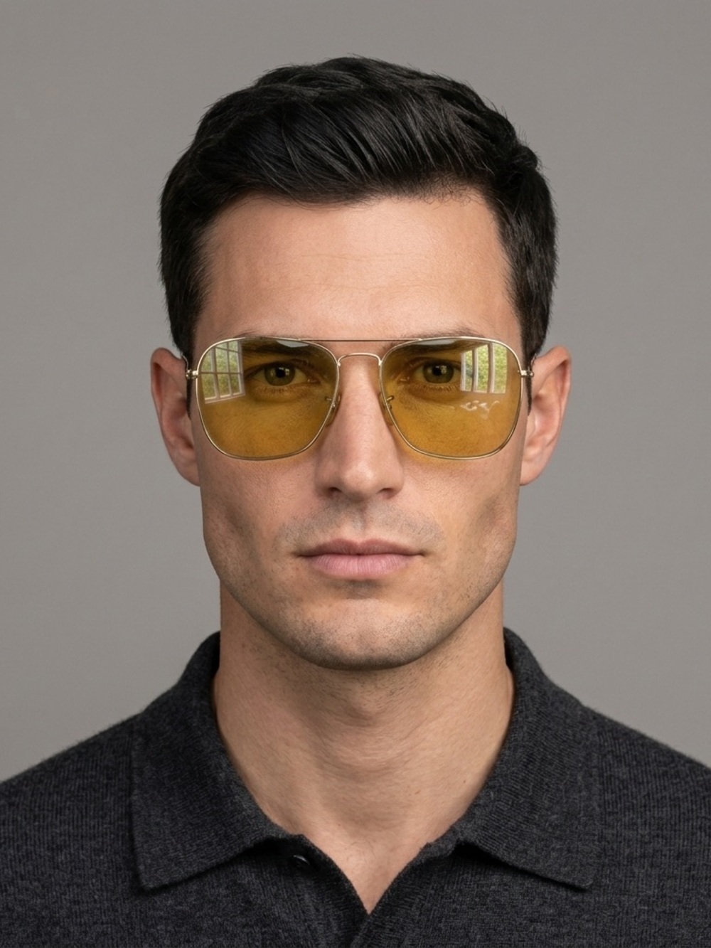 Vintage B&L Ambermatic Yellow Sunglasses - 58mm, etched lenses 🇺🇸